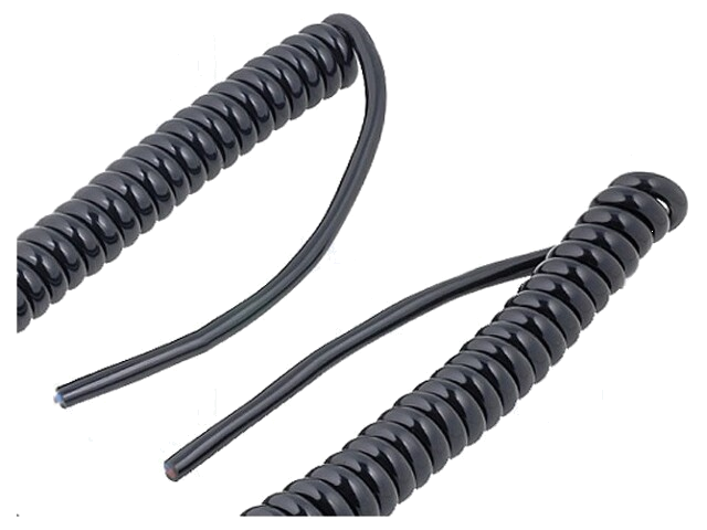 Leiding: spiraalvormig; UNITRONIC® SPIRAL; 5x0,14mm2; PUR; zwart Leiding: spiraalvormig; UNITRONIC® SPIRAL; 5x0,14mm2; PUR; zwart